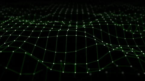 Digital Grid Green Stock Footage 102977842