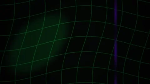 Digital Grid with Green Light Pulses and Fast Geometric Motion Background Stock Footage 344720118