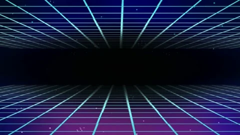 Digital grid illusion motion graphics Stock Footage 136449204