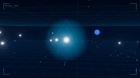 Digital grid infinite perspective Stock Footage 340020195