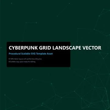 Digital grid landscape vector abstract procedural background template asset.. Stock Illustration