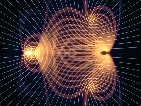 Digital Grid Lines Stock Illustration