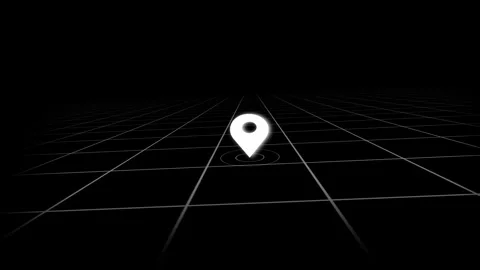 Digital grid location marker animation. GPS navigation map interface abstra.. Stock Footage 313430941