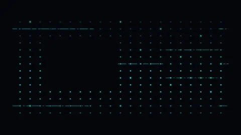 Digital grid matrix glowing dots pattern motion graphic texture element Stock Footage 346737320
