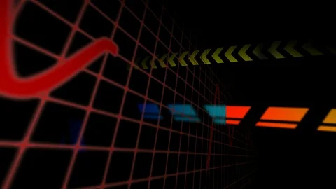 Digital grid motion Stock-Footage 95211664