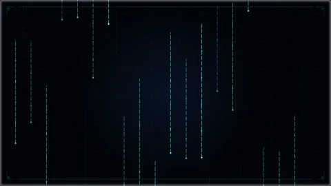 Digital grid motion graphic loop with glowing particle nodes and matrix lines Video stock 347200140