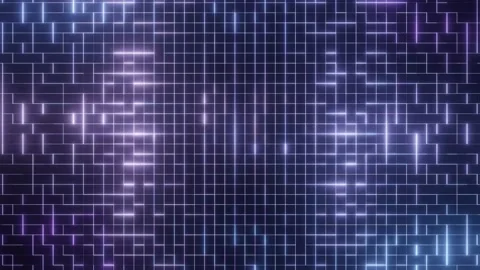 Digital grid with neon lighting Stock Footage 203970560