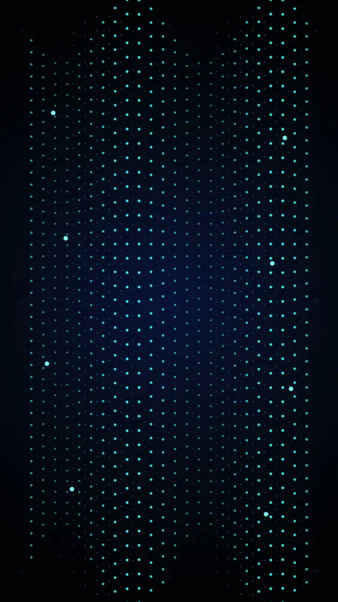 Digital grid network glowing dots particle motion graphic loop Stock Footage 346737433