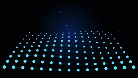Digital grid network technology loop background Stock Footage 347245275