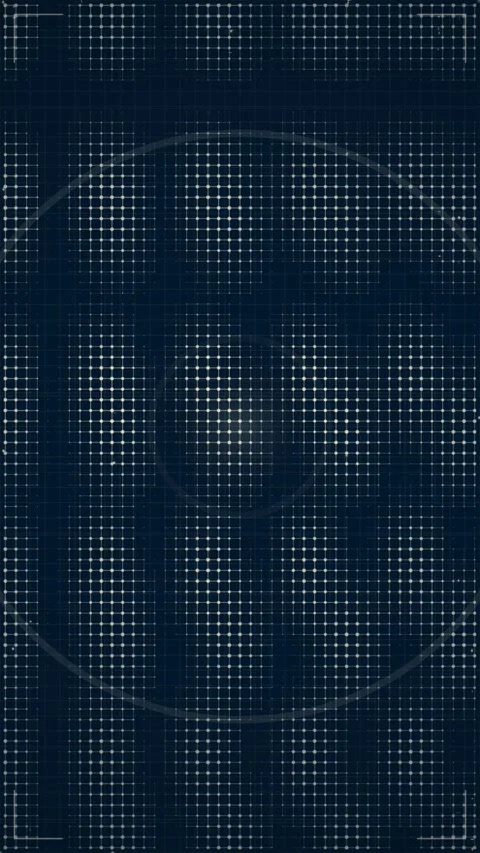 Digital Grid Pattern with Subtle Circles and Dots on Dark Blue Background Stock Footage 347695610