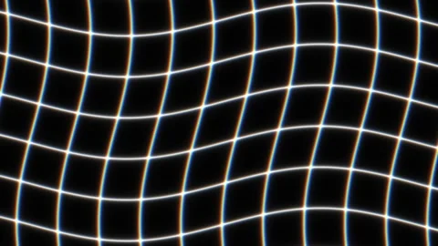 Digital grid pattern with wavy lines and glowing edges Stock Footage 338399302