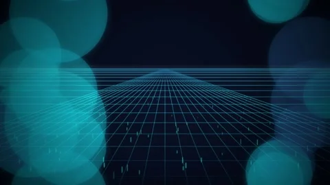 Digital grid perspective fly through seamless loop motion background 스톡 동영상 344799275