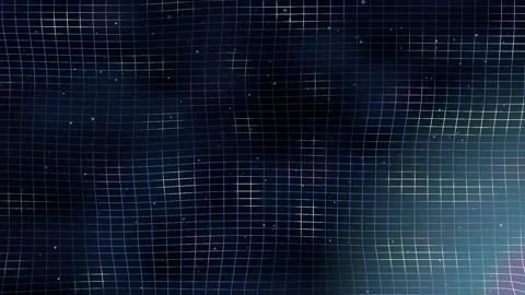 Digital Grid Perspective with Glowing Blue Particles and Light Nodes Stock Footage 334428620