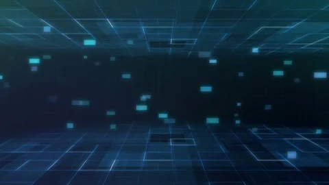 Digital grid science technology motion graphic background Stock Footage 82000450