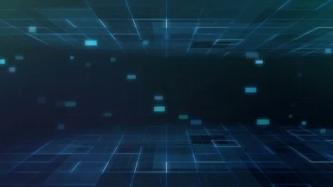 Digital grid science technology motion graphic background Stock Footage 82023802