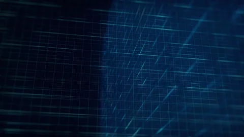 Digital Grid Slowly Spinning Stock Footage 242705716