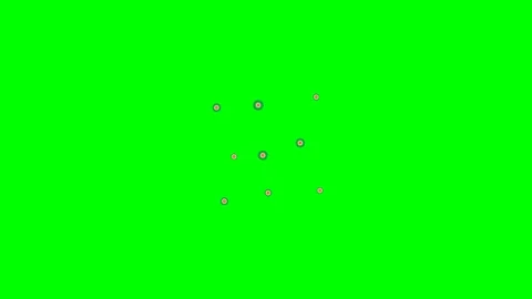 A digital grid of small circular icons isolated on a vibrant green background Stock Footage 340900326