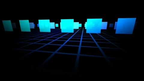 Digital grid space Stock Footage 95212027