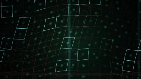 Digital grid with squares and dots. Stock Footage 340015274
