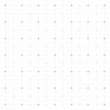 Digital grid system with plus signs Stock Illustration