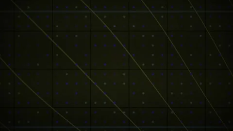 Digital Grid Technology Background with Glowing Dots and Scanning Line Motion Stock Footage 343693962