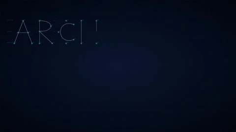 Digital Grid Text Reveal Loop - Blue ARCH Word Tech Animation Stock Footage 341564613