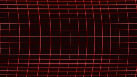 Digital grid warping with red neon glow on dark background abstract motion .. Stock-Footage 341679410