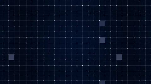 Digital Grid Wireframe Technology Background Blue Cyber Network Motion Loop Stock Footage 340405855