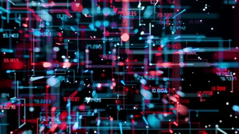 Digital Grids And Numbers Stock Footage 279912733