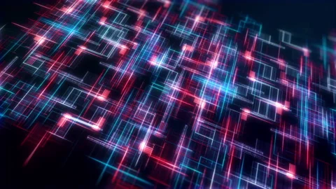 Digital Grids Connection Stock Footage 205849541