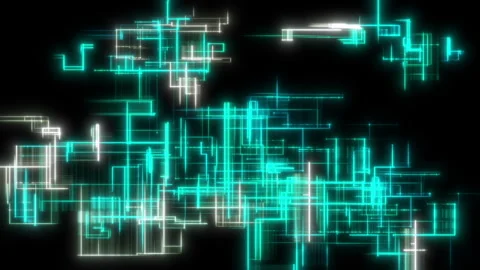 Digital Grids Stock Footage 297086387