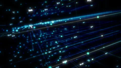 Digital Grids Space Stock Footage 240548797