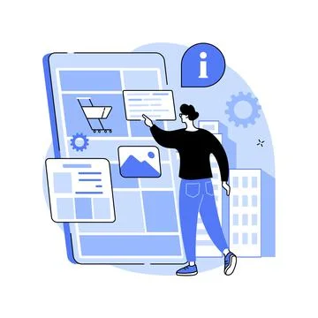 Digital guide abstract concept vector illustration. Stock Illustration