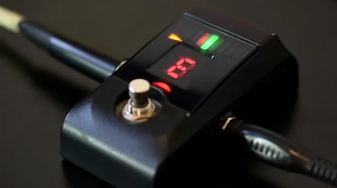Digital Guitar Tuner Display Stock-Footage 61435679