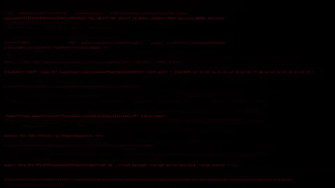 Digital Hacking Code Animation with Red and Green Text Stock Footage 339584308
