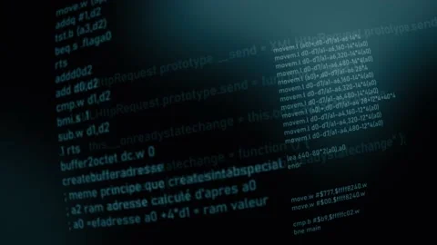Digital hacking lines of program code background motion graphics animation Stock Footage 170160211