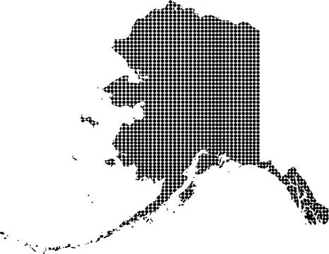 Digital halftone dot pattern graphic design representing the geographic sha.. Illustration