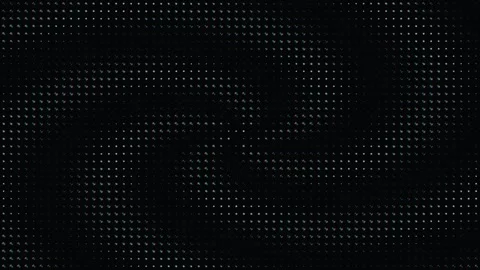 Digital halftone dot pattern waving on black background Stock Footage 335938353