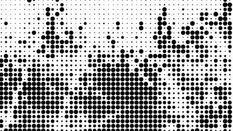 Digital halftone pattern, abstract monochrome dot matrix design background Stock Illustration