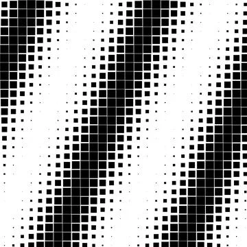 Digital halftone pattern background design of black square dots illustration Stock Illustration