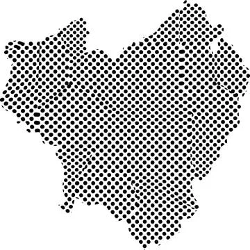 Digital Halftone Pattern Illustration of an Abstract Organic Shape Featurin.. イラスト素材