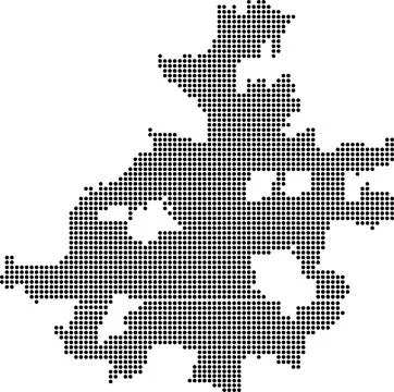 Digital Halftone Pattern Illustration Featuring a Stylized Geometric Shape .. Illustration