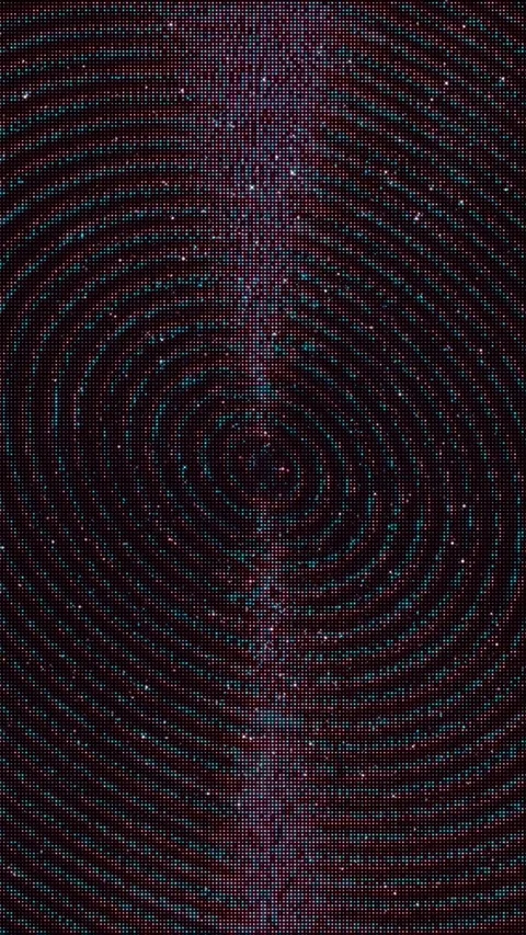 Digital halftone ripple pattern with cyan and red pixel dots. Stock Footage 340457102