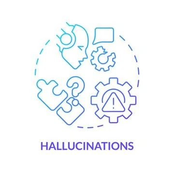 Digital hallucinations blue gradient concept icon Stock Illustration