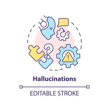 Digital hallucinations multi color concept icon Stock Illustration