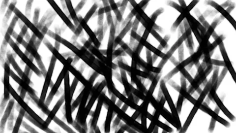 Digital hand drawing animation of scribble. Brush stroke black and white Stock Footage 133630990