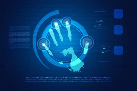 Digital hand print Illustration