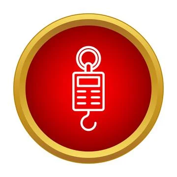 Digital hand scale for accurate weight measuring icon Stockillustratie