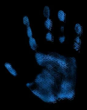 Digital Handprint Stock Illustration