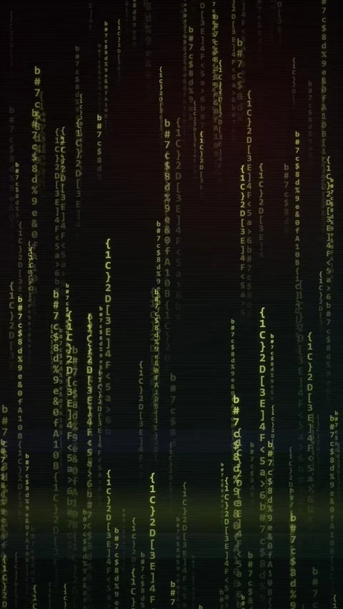 Digital Hash Mismatch 403 Error with Falling Code Background Stock Footage 335345465
